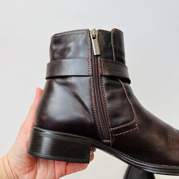 Aquatalia By Marvin Ulrika Leather Motobike boots , brown , Size 8.5-9 - Picture 9 of 13